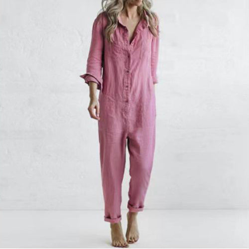 Melanie – Lässiger Jumpsuit mit Taschen und lockerer Passform