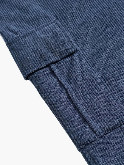 Herren Freizeit Zweiteiler Set mit Knopfleiste – Lockerer Stil für Alltag und Freizeit