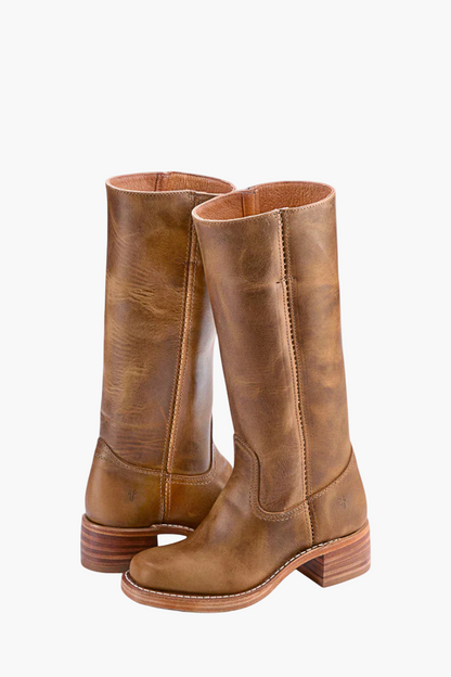 Damen Klassische Stiefel mit Blockabsatz – Modischer Alltags-Look