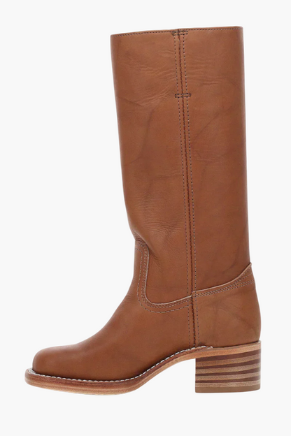 Damen Klassische Stiefel mit Blockabsatz – Modischer Alltags-Look