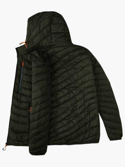 Herren Steppjacke mit Kapuze – Outdoor Freizeitjacke, Winddicht, Übergangsjacke