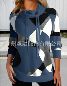 Tara – Modischer bedruckter Rollkragenpullover