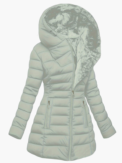 Damen Winter Steppmantel mit Kapuze – Eleganter Outdoor Parka für kalte Tage