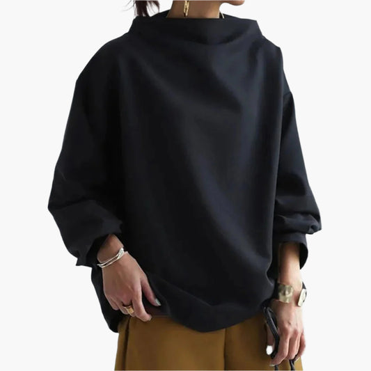 Damen Oversize Pullover mit Langarm – Modischer Freizeitpullover für Alltag und Büro
