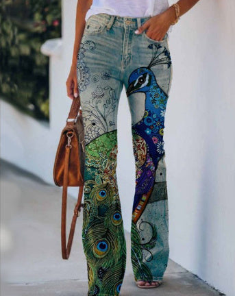 Miranda – Gedruckte Dünne Jeans in Großen Größen