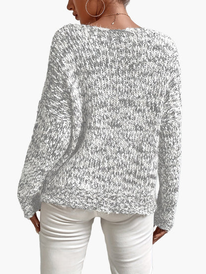 Damen Pullover im lockeren Casual-Stil – Modischer Strickpullover für Alltag und Freizeit