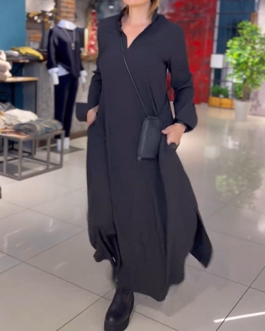 Damen Maxikleid Loose Fit Elegant – Minimalistischer Style für Alltag & besondere Anlässe