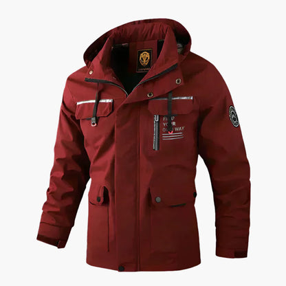 Herren Winter Outdoorjacke mit Kapuze – Winddichte & Wasserdichte Multifunktionsjacke für Alltag und Abenteuer