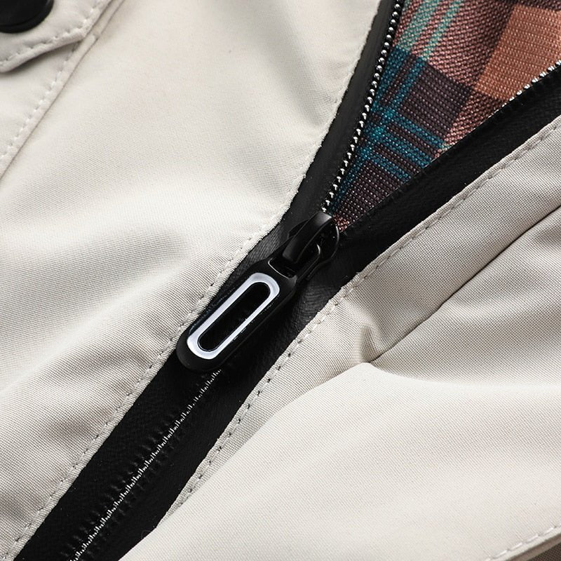 Herren Winter Outdoorjacke mit Kapuze – Winddichte & Wasserdichte Multifunktionsjacke für Alltag und Abenteuer