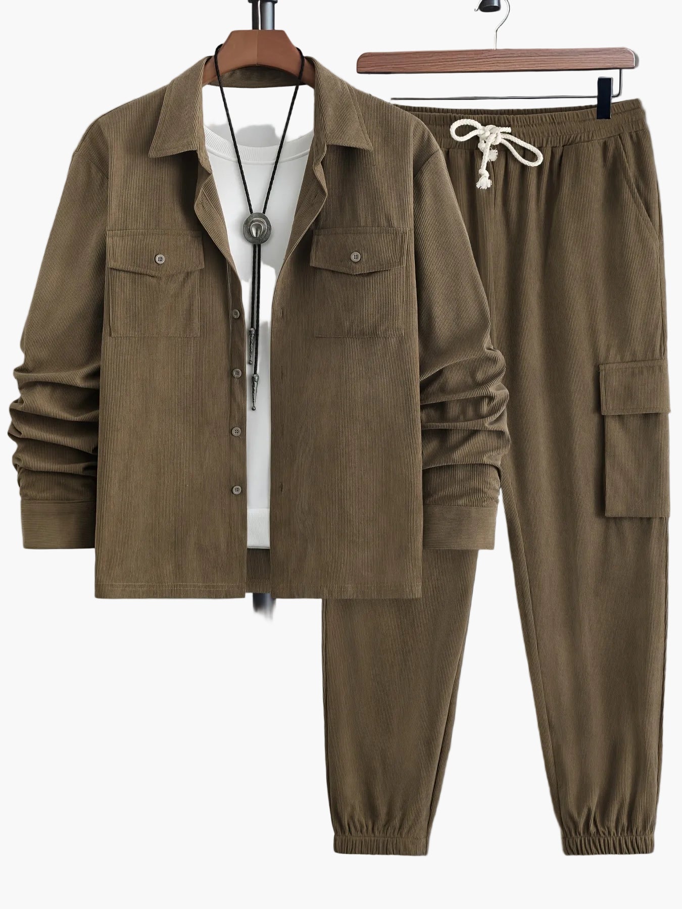 Herren Freizeit Set Zweiteiler – Sportlicher Style mit Cargo Jogginghose und Jacke, Modern & Lässig für Alltag und Streetwear