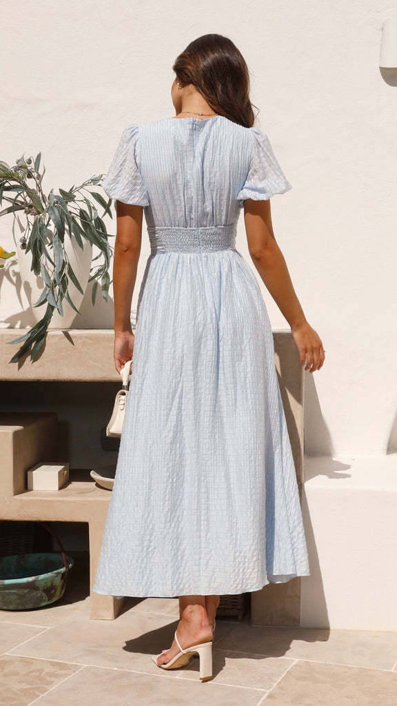 Damen Sommer Midikleid mit V-Ausschnitt und kurzen Ärmeln – Elegantes Freizeitkleid für Alltag und besondere Anlässe