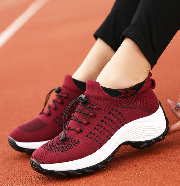 Amanda – Hoch elastische atmungsaktive Sportschuhe für Damen mit fliegendem Gewebe