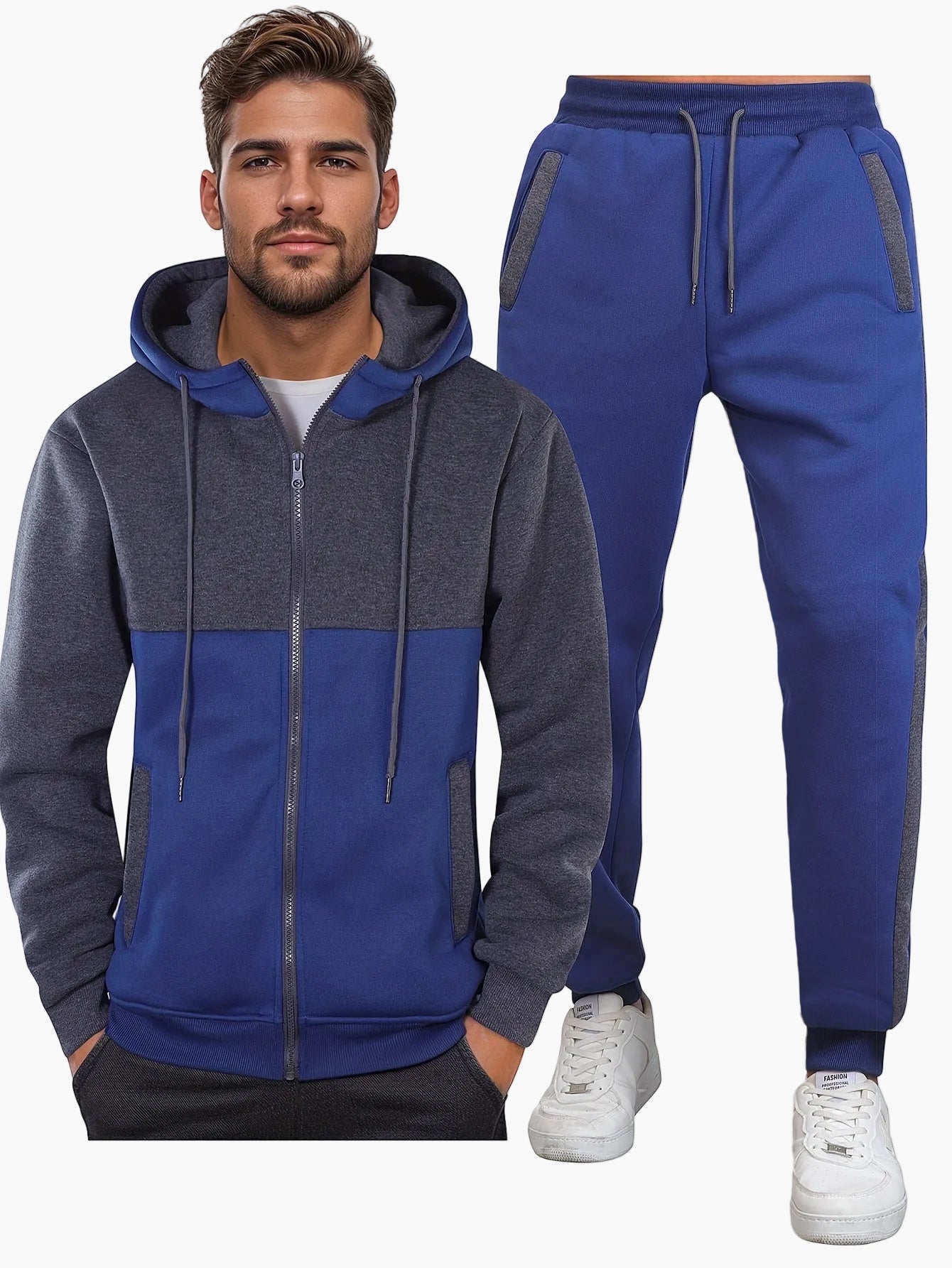 Herren Trainingsanzug Set Freizeit Hoodie & Jogginghose – Sportlich & Lässig für Alltag und Fitness