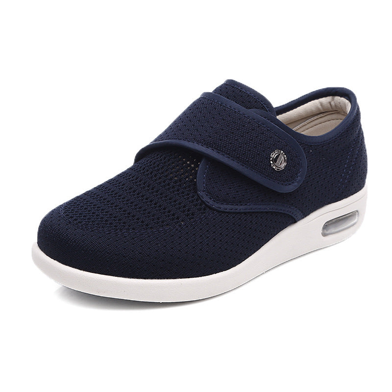 Damen Komfort Freizeit Sneakers mit Klettverschluss – Atmungsaktive Walkingschuhe für Alltag & Spaziergänge