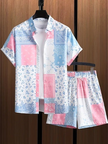 Gabriel – Legeres Herrenhemd und Shorts Set