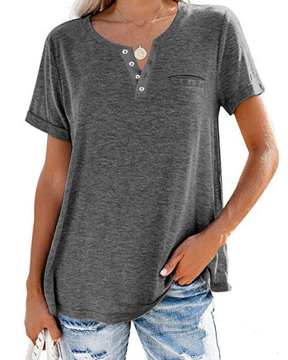 Dawn – Lockeres Damen T-Shirt mit V-Ausschnitt