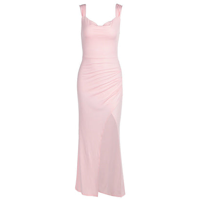 Shirley – Schmaler ärmelloses Kleid mit Rückenbindungsdesign