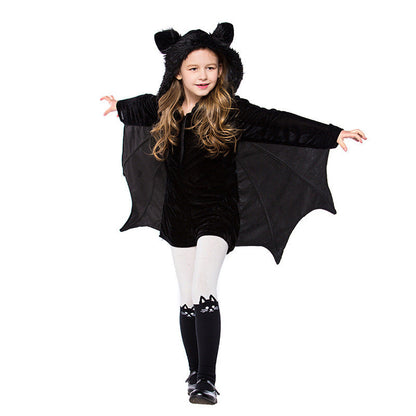 Kinder Halloween Fledermaus Kostüm – Unisex Verkleidung für Halloween-Partys & Trick-or-Treat