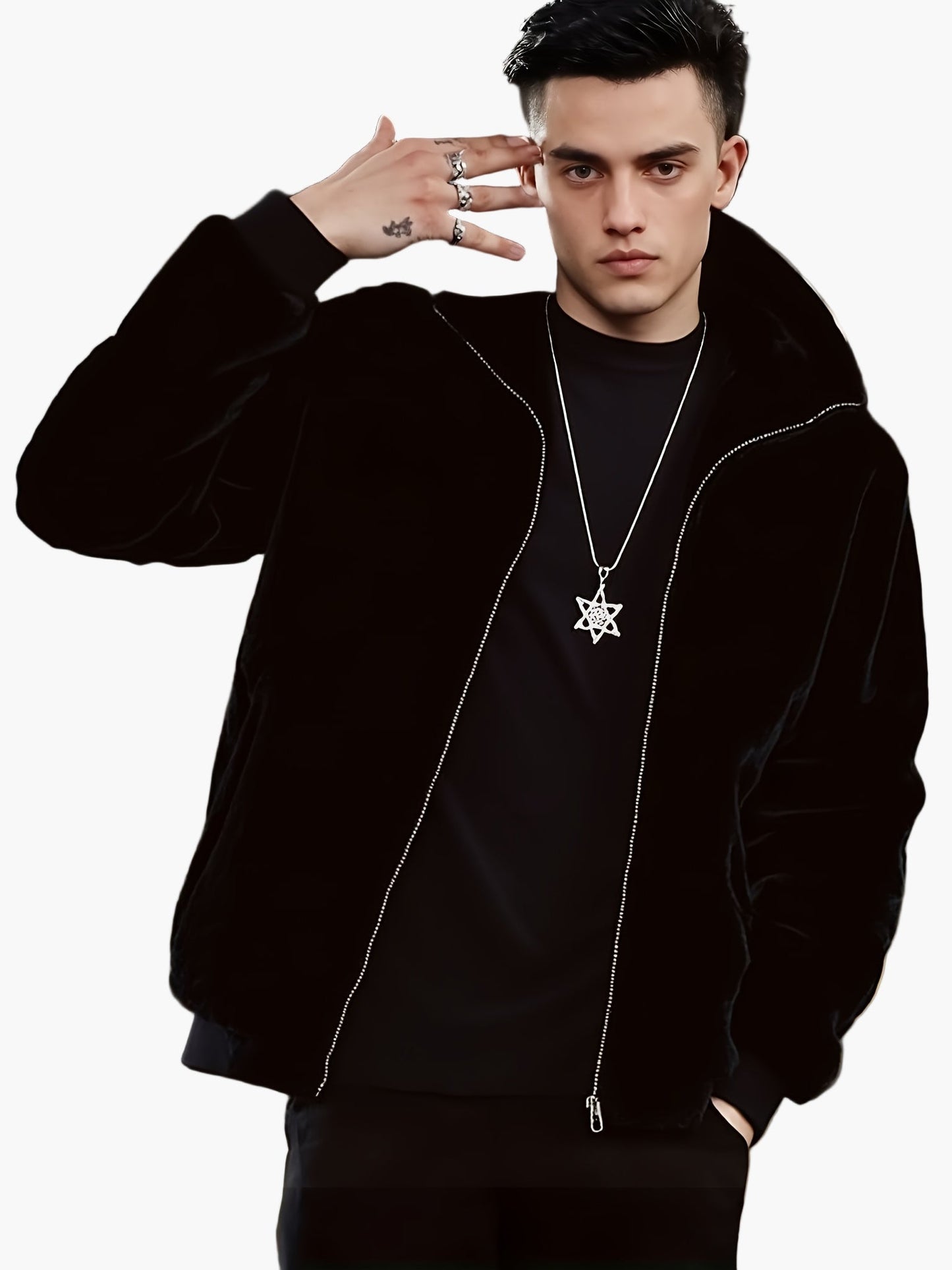 Herren Kapuzenjacke im Trend-Look für Herbst und Winter – Warmes Fashion-Statement für Freizeit und Alltag