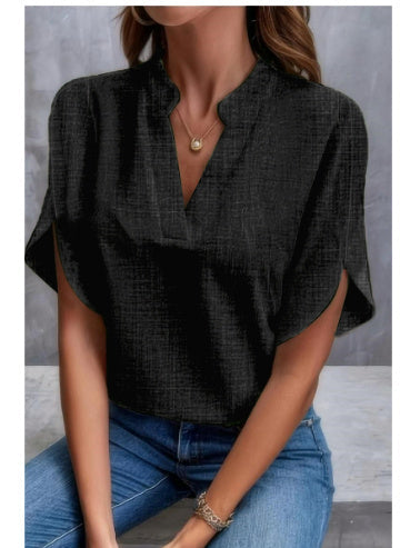 Pamela – Elegante Chiffonbluse mit V-Ausschnitt für Damen