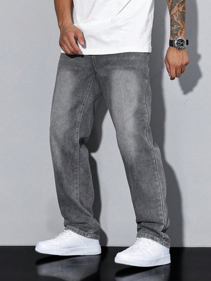 Herren Relaxed Fit Casual Jeans – Bequeme Freizeithose im geraden Schnitt für Alltag und Büro