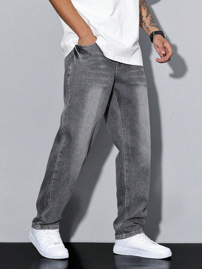 Herren Relaxed Fit Casual Jeans – Bequeme Freizeithose im geraden Schnitt für Alltag und Büro