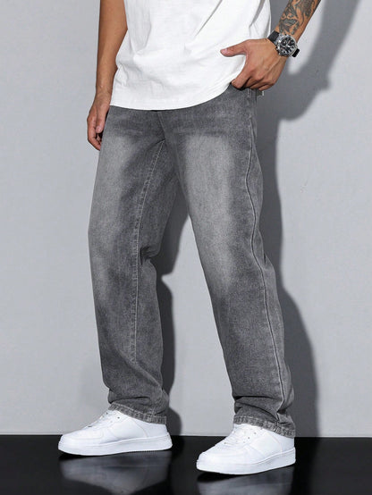 Herren Relaxed Fit Casual Jeans – Bequeme Freizeithose im geraden Schnitt für Alltag und Büro