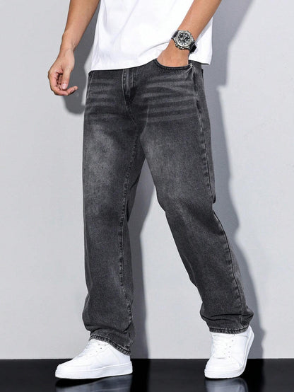Herren Relaxed Fit Casual Jeans – Bequeme Freizeithose im geraden Schnitt für Alltag und Büro
