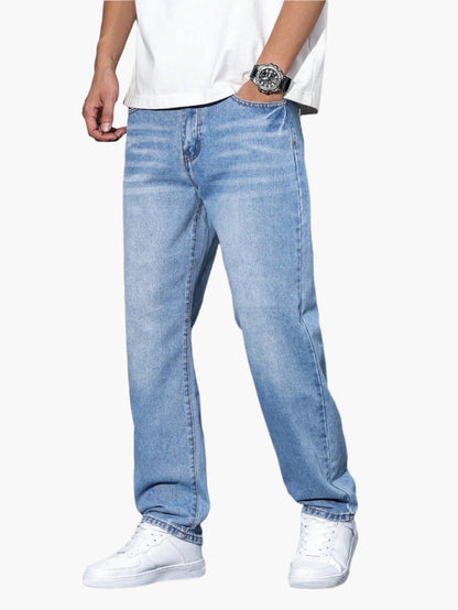 Herren Relaxed Fit Casual Jeans – Bequeme Freizeithose im geraden Schnitt für Alltag und Büro