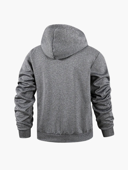 Herren Jogginganzug Set mit Fleece-Innenfutter – Kapuzenpullover und Jogginghose, Casual Style für Herbst und Winter