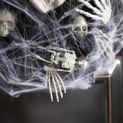 Halloween Türkranz Skelett Girlande – Gruselige Haustür Dekoration für Halloween-Partys