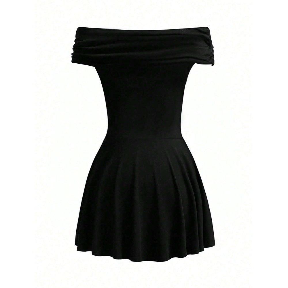 Victoria – Off-Shoulder Kleid mit hohem Taillenrock