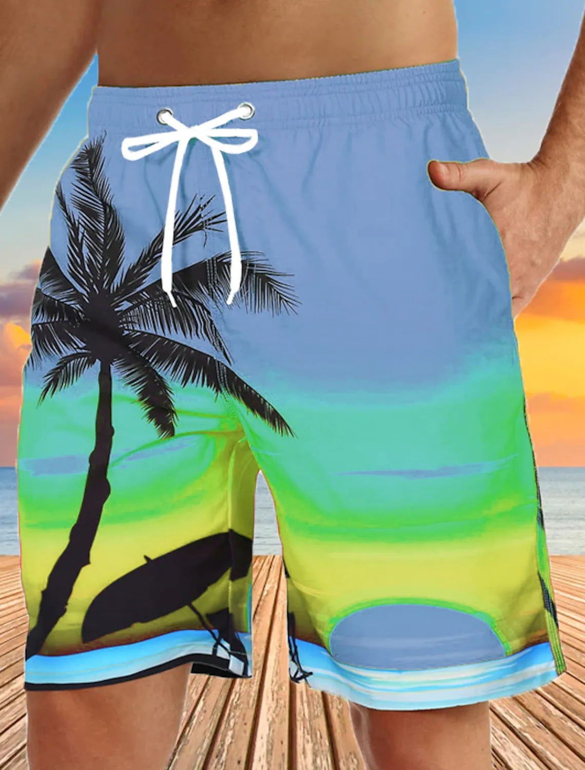 Neville – Herren Strandhose Sommer Cool Schnell trocknend Locker Große Shorts