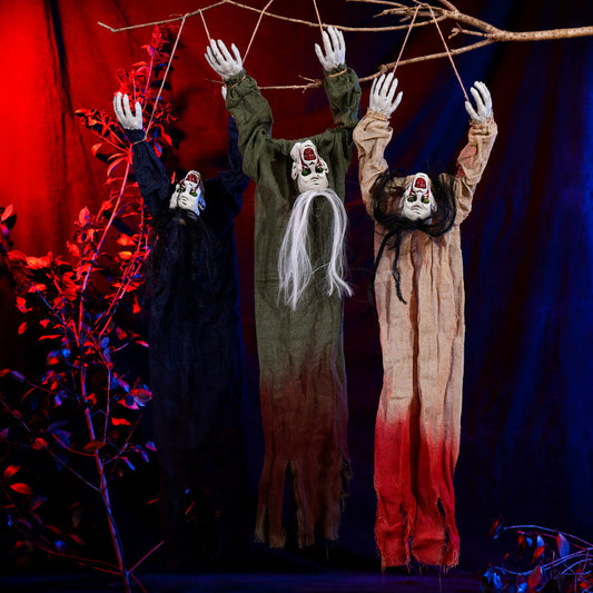 Halloween Hängende Geister Deko – Gruselige Ornament Figuren für Halloweenpartys & Spukhäuser