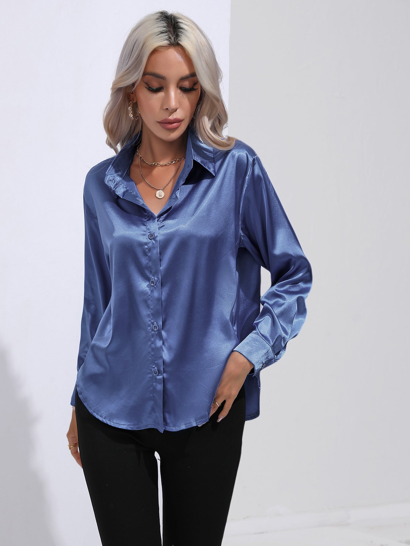 Pamela – Satin Hemd für Damen