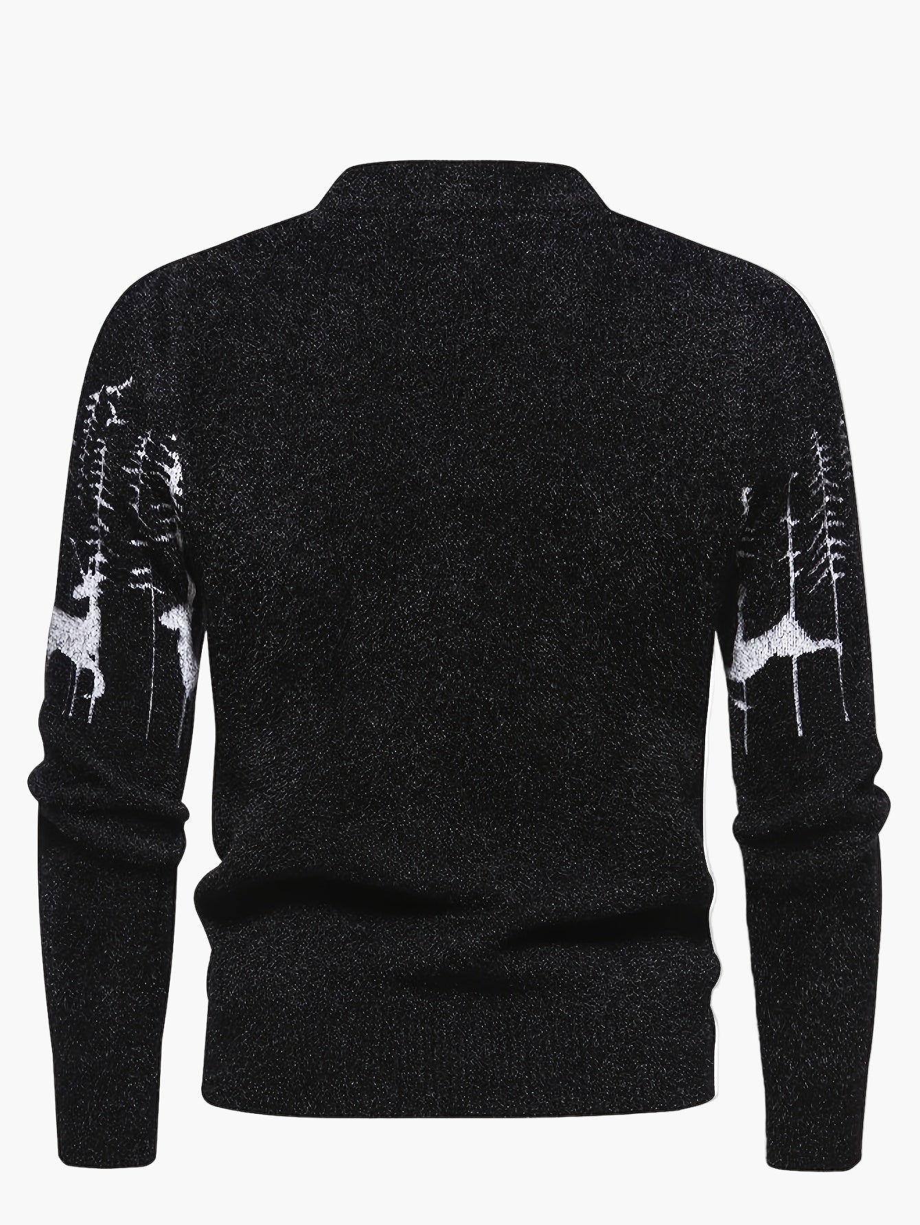 Herren Pullover mit Wald- und Hirschmotiv – Stilvoller Winterpullover für Freizeit & Alltag
