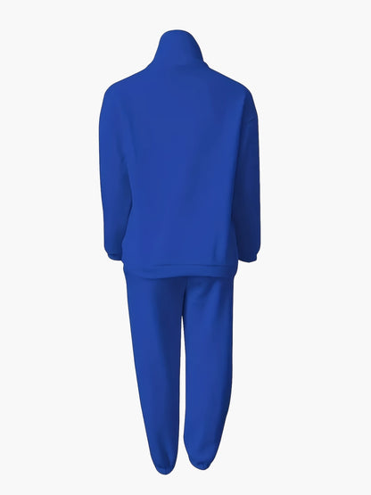 Damen Halbzip Sweatshirt Trainingsanzug – Moderner Freizeit-Look für Herbst und Winter