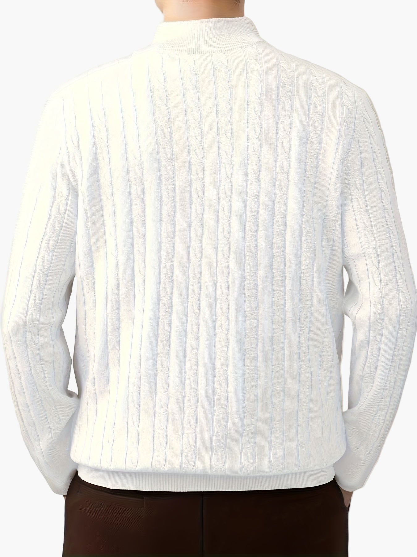 Herren Pullover Halbzip Casual Strickpullover für Herbst und Winter