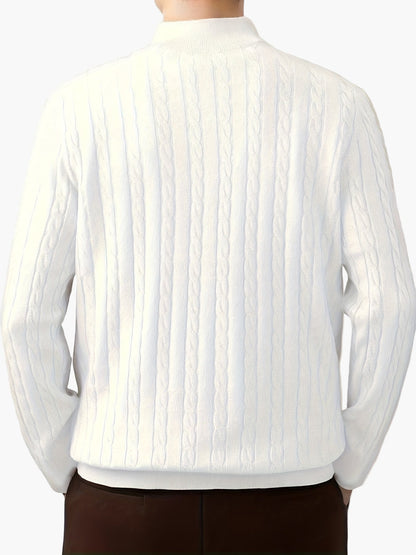 Herren Pullover Halbzip Casual Strickpullover für Herbst und Winter