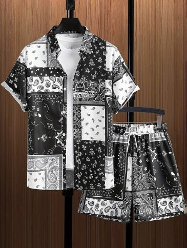 Gabriel – Legeres Herrenhemd und Shorts Set