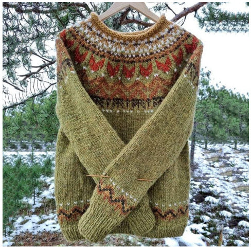 Melissa – Multicolor Rundhals Pullover mit lockerer Passform