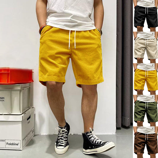 Ricky – Vintage Cargo-Shorts aus Premium-Vegan-Wildleder mit Taschen
