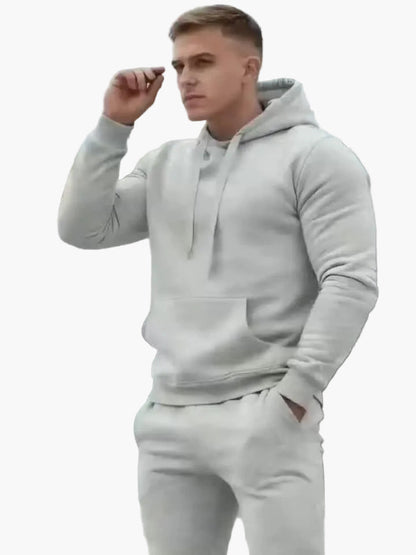Herren Sportlicher Kapuzen-Trainingsanzug Freizeit Set – Athleisure Look für Alltag und Fitness