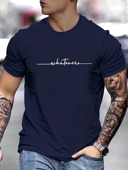 Roy – Lustiges bedrucktes Rundhals-T-Shirt in Übergrößen für Herren