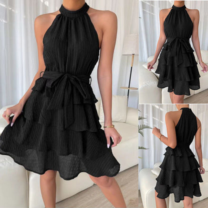 Anne – Ärmelloses Rüschenspielkleid mit Halterhals