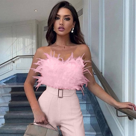 Julie – Federleichtes Damen-Jumpsuit mit Röhrenoberteil für Partys