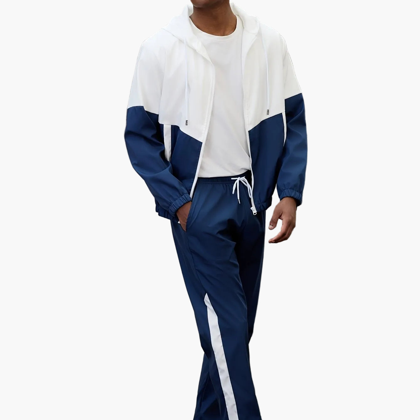 Herren Trainingsanzug Freizeit Sportanzug mit Kapuze – Modernes Set für Alltag & Fitness