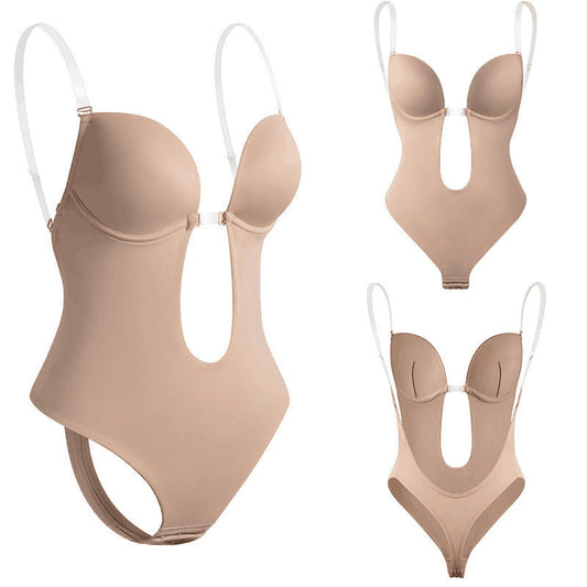 Amy – Enges Einteiler mit tiefem V-Ausschnitt und engem Bauch