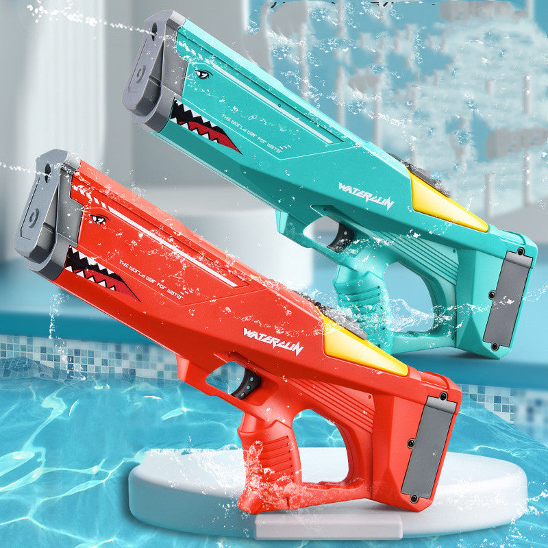 Elektrische Wasserpistole für Kinder und Erwachsene – Shark Style – Lustiges Outdoor-Spielzeug für Pool & Garten