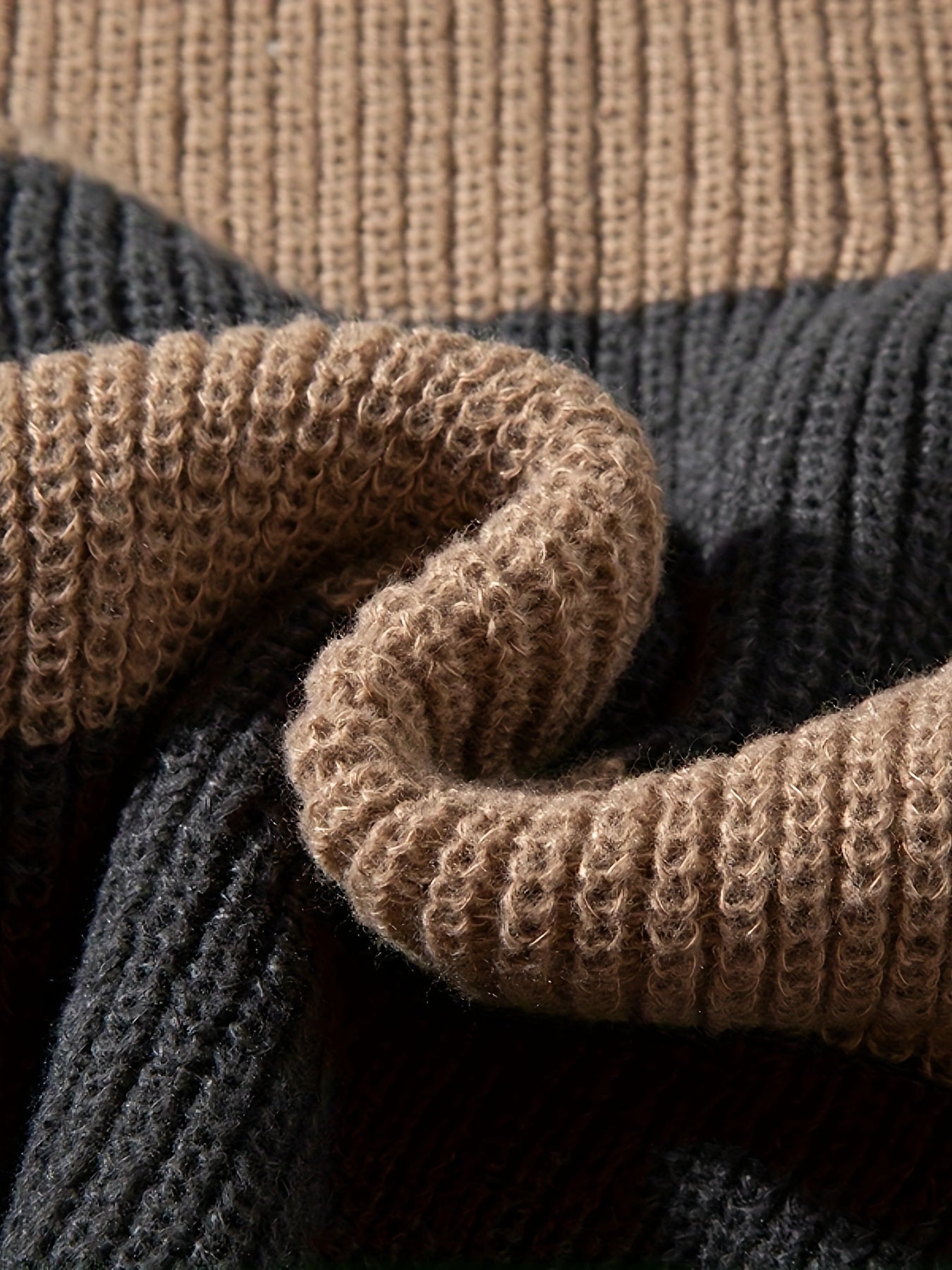 Herren Strickpullover im lässigen Streifen-Design für Herbst und Winter